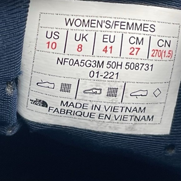 The North Face Sneakers Womens 10 Vectiv Eminus NF0A5G3M Trail Hiking TNF Shoes - Picture 8 of 10